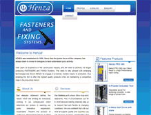 Tablet Screenshot of henzafixings.com